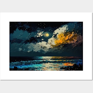 Night Beach Dreamscape Posters and Art